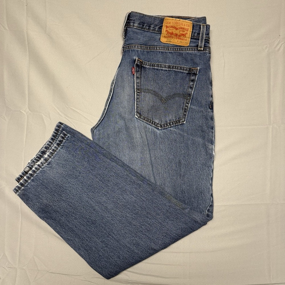 Levi's 550 Men's Jeans Blue Denim W36 L32 Relaxed Fit Cotton Comfort Casual‎